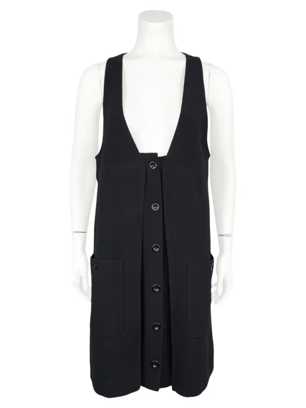 Chloé Black Wool Button Front Pinafore Runway Collection Jumper - Picture 3 of 11